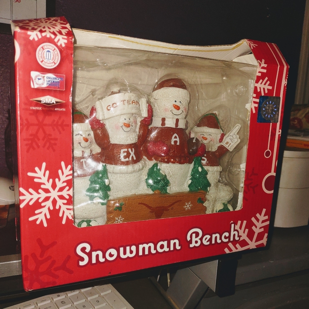 Forever Collectibles Collegiate Collection - Texas Longhorns Snowman Bench